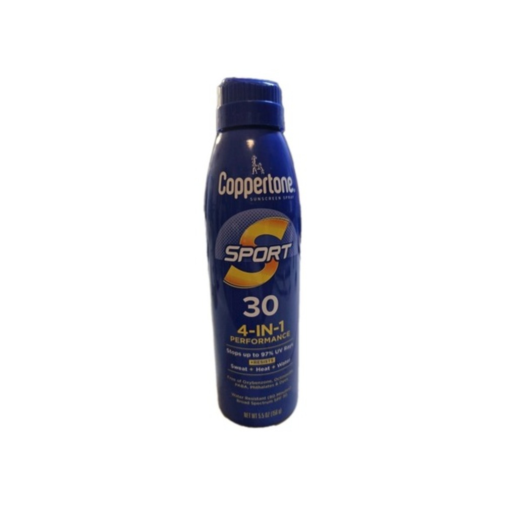 Coppertone Sport 4-in-1 Sunscreen‎ Spray SPF 30 5.5 OZ exp 05/26